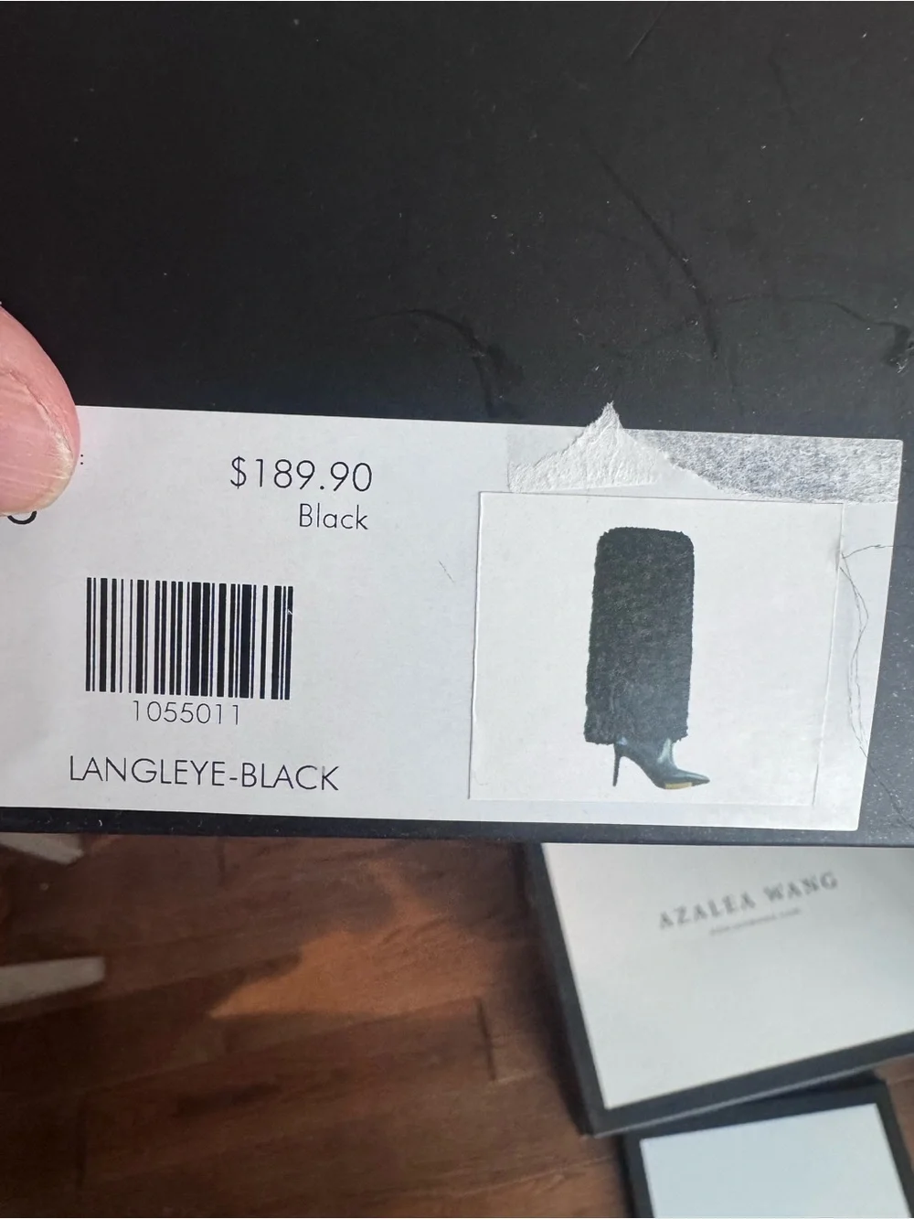 🔥 Azalea Wang LANGLEYE Black Faux Fur Thigh-High Boots – NIB 🔥